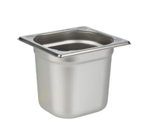 BAC INOX 1/6 P. 65 ANSES FIXES