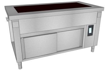 MEUBLE VITRO DESSUS LISSE L.1600 4GN1/1 RESERVE B3