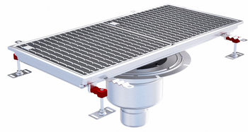 CANIVEAU EPUR INOX COMPLET H-FIRST / A BARREAUX