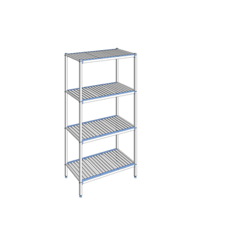 RAYONNAGE CLAYETTES ALU LIGNE 4N L1092XP500XH2050