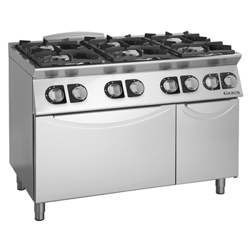 FOURNEAU FEUX VIFS GAZ, 6 FEUX, FOUR ÉLEC, PLACARD