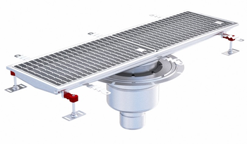 CANIVEAU EPUR INOX COMPLET H-FIRST / A BARREAUX