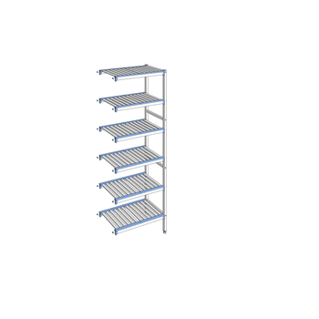 RAYONNAGE CLAYETTES ALU ANGLE 6NV L 749XP400XH2050