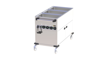 CHARIOT 3 BAIN-MARIE GN 1/1 200MM PROF 2.1 KW + AR