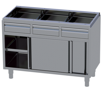 MEUBLE BAS NEUTRE AVEC 1 TIROIR SANS DESSUS FERM.