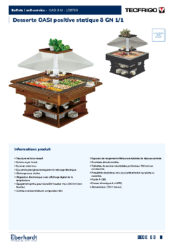 DESSERTE DE PRESENTATION REFRIGEREE