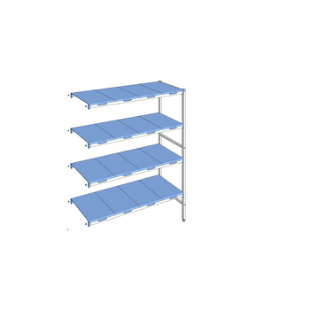 RAYONNAGE CLAYETTES POLY ANGLE 4N L1453XP500XH1750