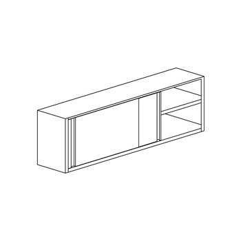 ARMOIRE SUSPENDUE HAUTEUR 660 MM AVEC 1 ÉTAGÈRE