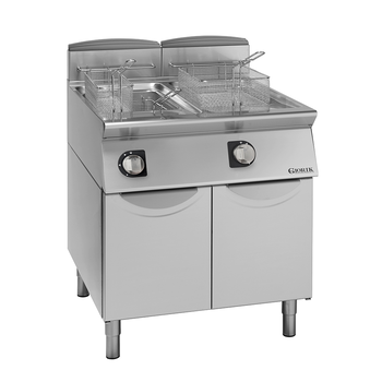 FRITEUSE GAZ, COMMANDES ÉLECTROMÉCANIQUES, 2X13 L