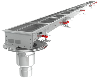 CANIVEAU MODUL 200 - L6000 - HAUT70/100 - INOX 304