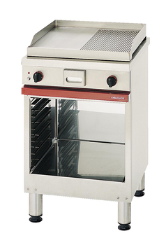 MODULE 600 GRIL ACIER 1/2 LISSE,1/2 NERVURE GAZ