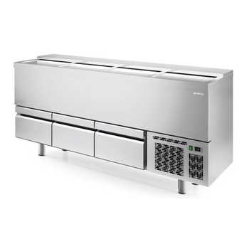 REFROIDISSEUR DE BOUTEILLES INOX 3PTES - 3 TIROIRS