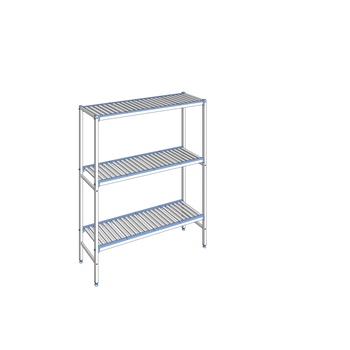 RAYONNAGE CLAYETTES ALU LIGNE 3N L1494XP400XH1750