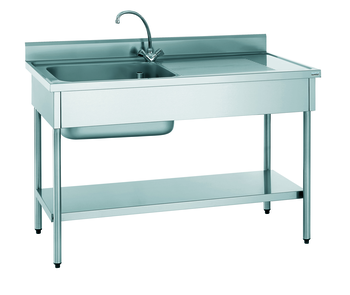 PLONGE CHR 1 BAC 600X500 EG DRO+ROBINET+