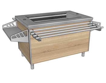 SALADBAR RECTANGULAIRE EMB TULIPEE L.1350 GPE O3